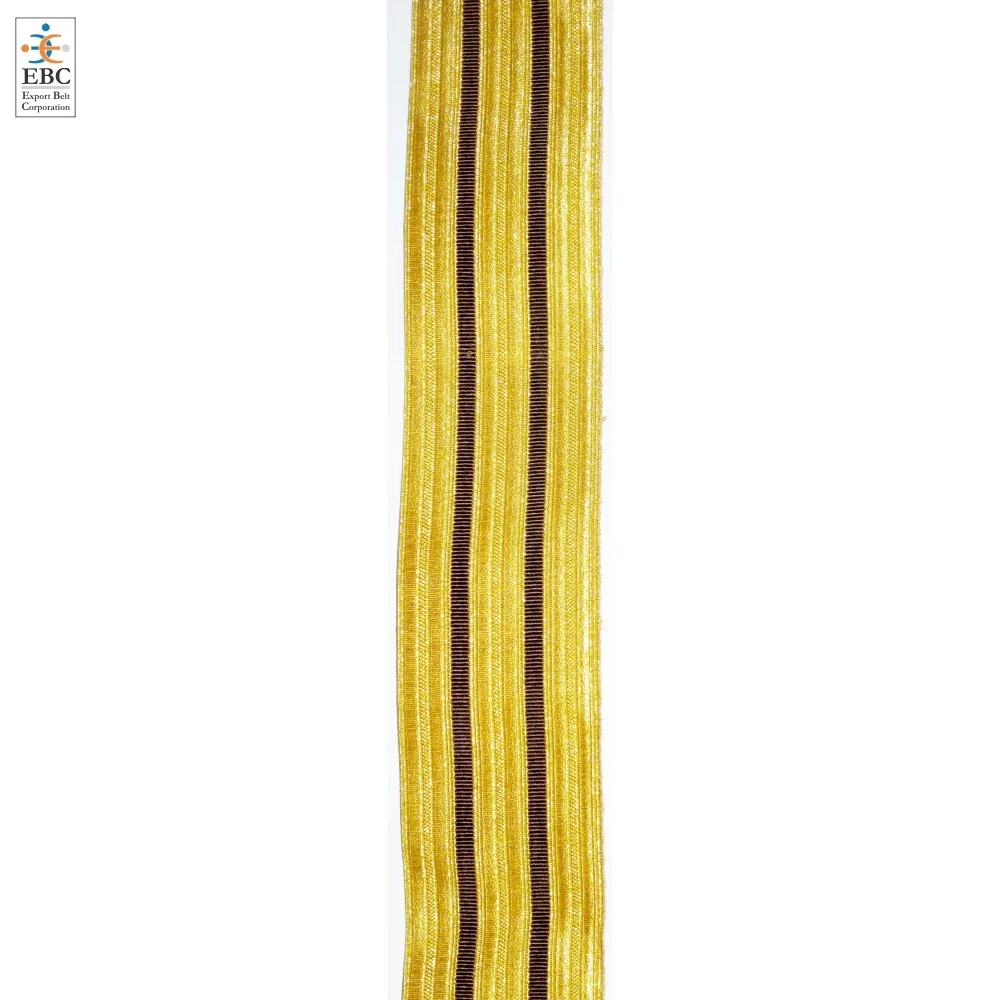 OEM Uniform Silver Braid Lace Wholesale Academy Cadet Belt Braid Customized Sash Belt Braid Custom Red Yellow Green Stripes Lace