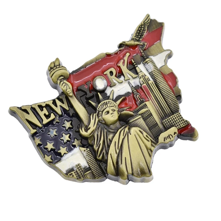 Color filled American flag the Stars and Stripes custom refrigerator magnet for tourist souvenirs