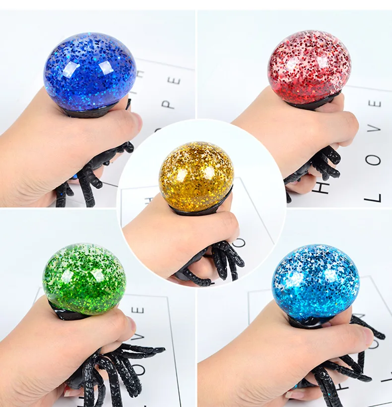 New Product Ideas 2022 Funny Relief Stress Black Spiders Gel Stress Relief Ball Birthday Spiders-themed Parties Easter