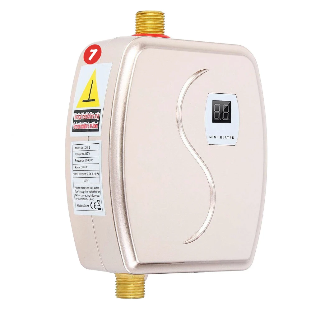 220V 3800WTankless Water Heater Fashion Design Bathroom Instant Electric Water Heaters Sink Hot Water Heater