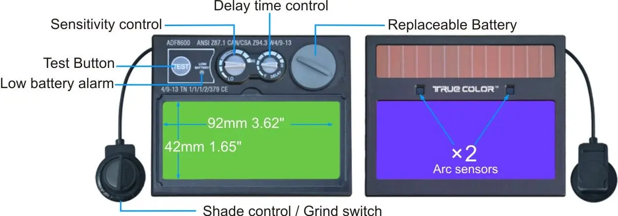 2023 Welding helmets and head mounted auto darkening welding helmet and helmet nylon welding
