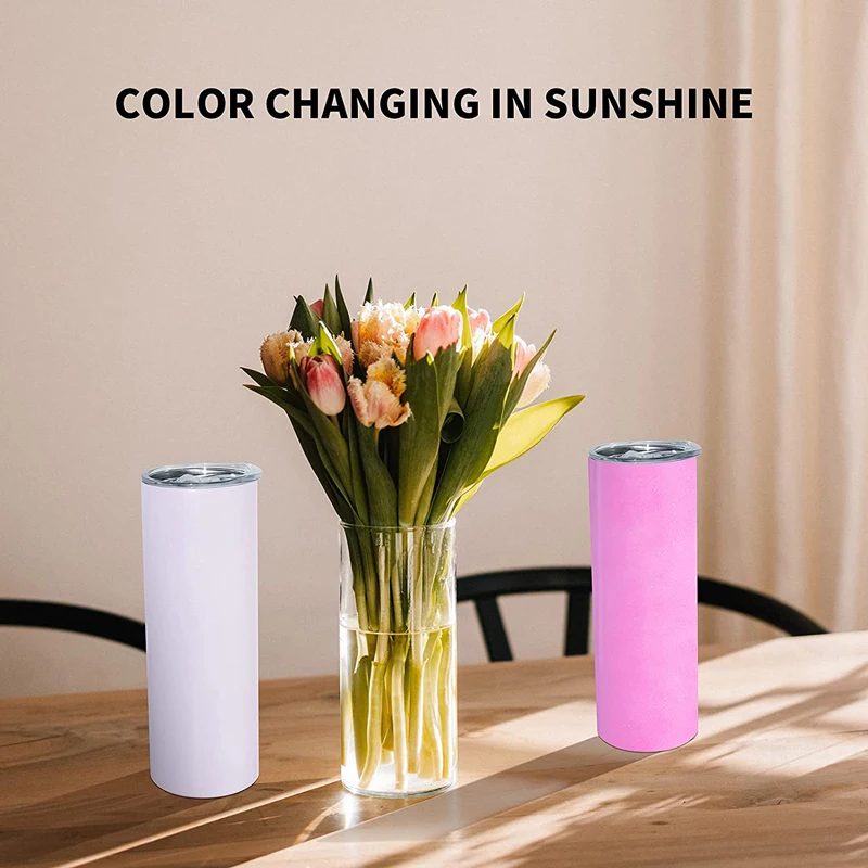 Ready To Ship Low MOQ Private Leak Proof Christmas Heat Press Glow In The Dark Sublimation Tumbler UV To Glow