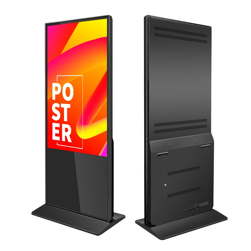 WEIER 55 65 inch interactive standing advertising player finger touch totem android system kiosk