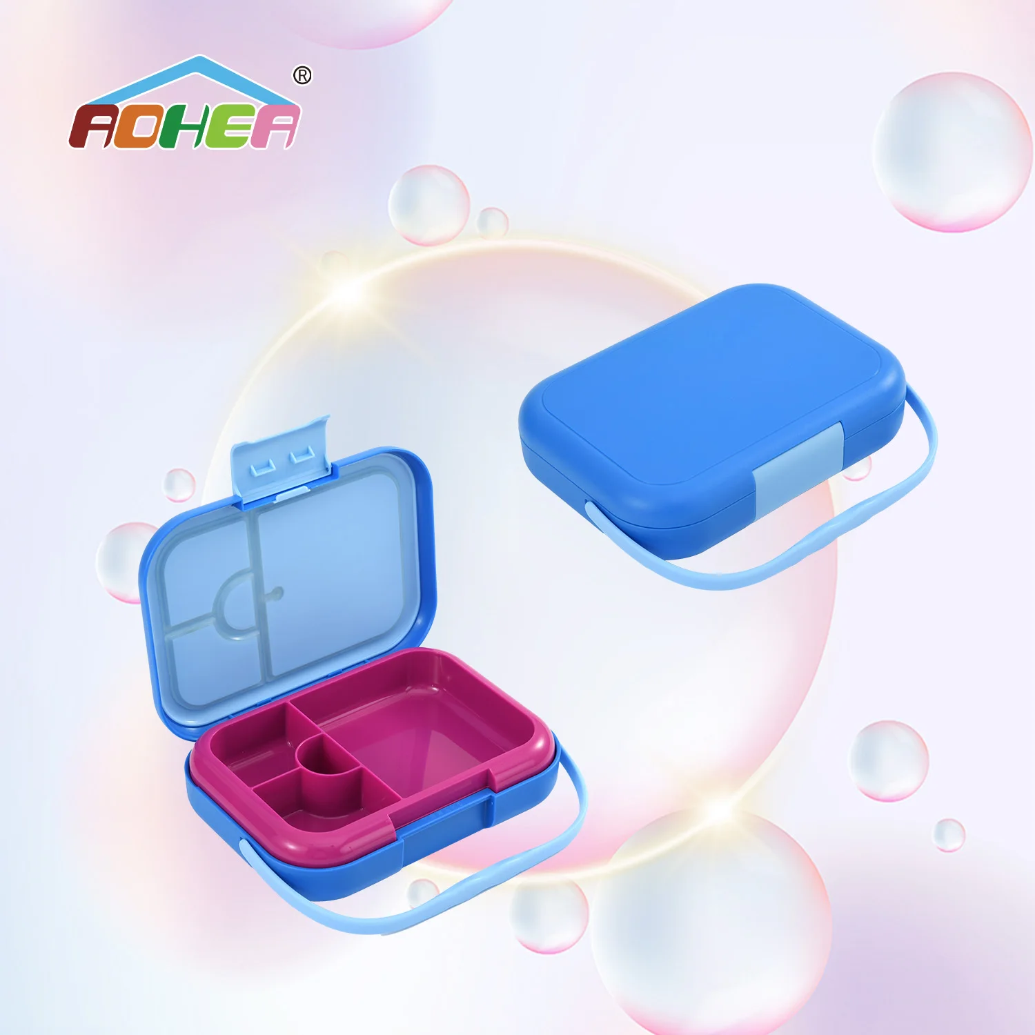 Hot Supplier Eco Friendly 4 Compartment Kid Pp Plastic Food Storage Container Child Lunch Bento Box