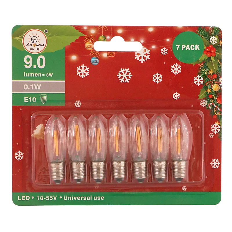 C6 LED christmas candle bridge light  C6 LED striped candle bulb C6 LED Bridge type bulb C6 LED candle bulb C6 LED bridge lamp