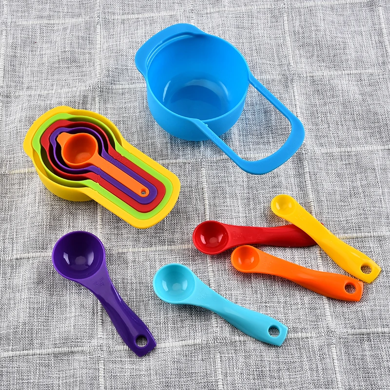 Amazon top seller Kitchen cooking color silicone Measuring Spoon Plastic Measuring Spoon Measuring Cup