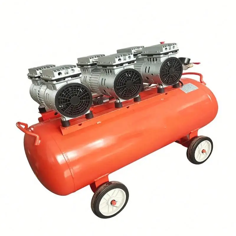 No Oil Air Compressor 220V Woodworking Small High Pressure Air Pump Silent Spray Paint Compressor