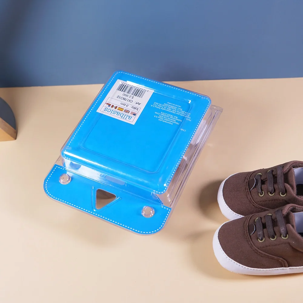 Hot Sale New Style PVC Transparent Plastic Thermoforming Vacuum Blister Baby Shoes Packaging Box