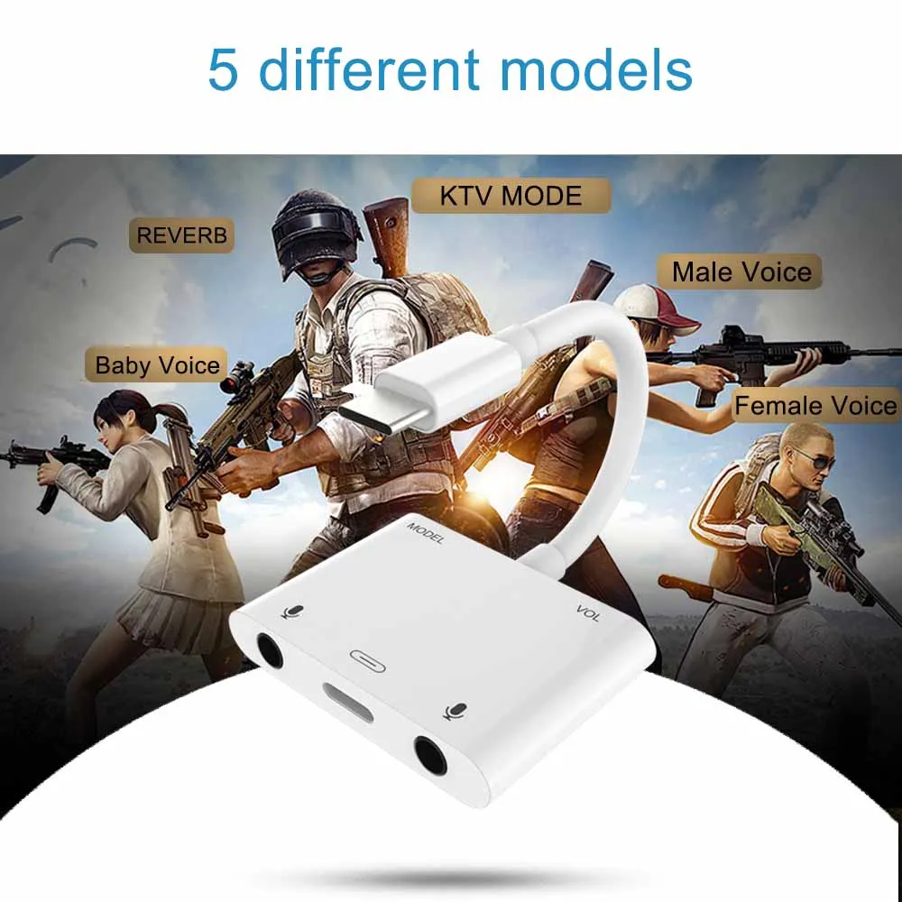 3 in 1 Type C USB Sound Card Digital Audio Charge Adapter With 5 Different Models with PD Fast and Phone Calls