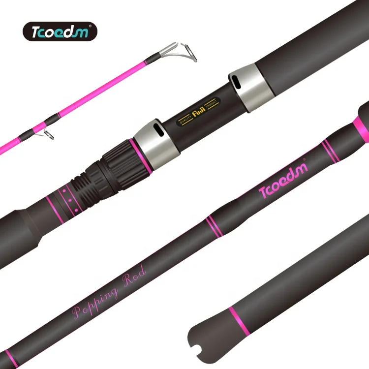 TCOEDM strong heat cheap price Professional fishing pole New Style free design popping fishing rod