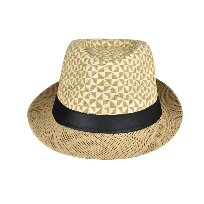 Wholesale Fashion Lady Fedora Trilby Plaid Gangster Cap Straw Panama Hat Men Women Spring Summer Autumn Beach Paper Jazz Hats