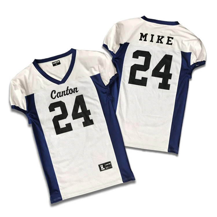 High Quality American Football Jersey Fashion Style Design Sublimation Stitched Mesh V-Neck Football Uniform