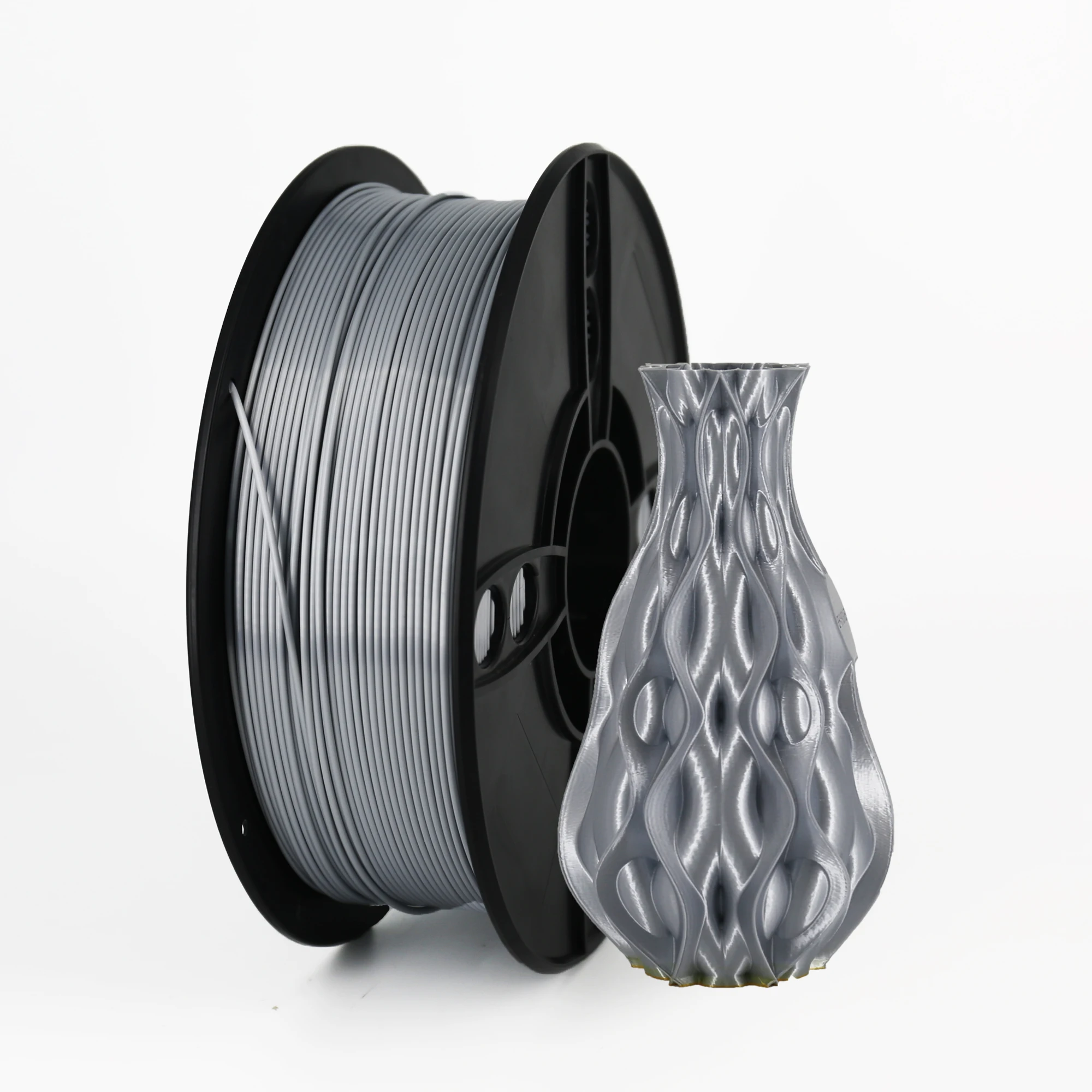  Manufacturer Supplier China cheap filament 1Kg 340m 3d PLA Silk Silver