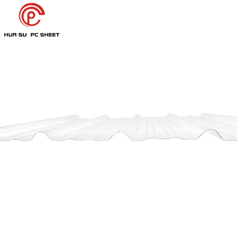 
High-strength cost-effective transparent plastic Corrugated polycarbonate sheet PC corrugated transparent roof panel for sheds 