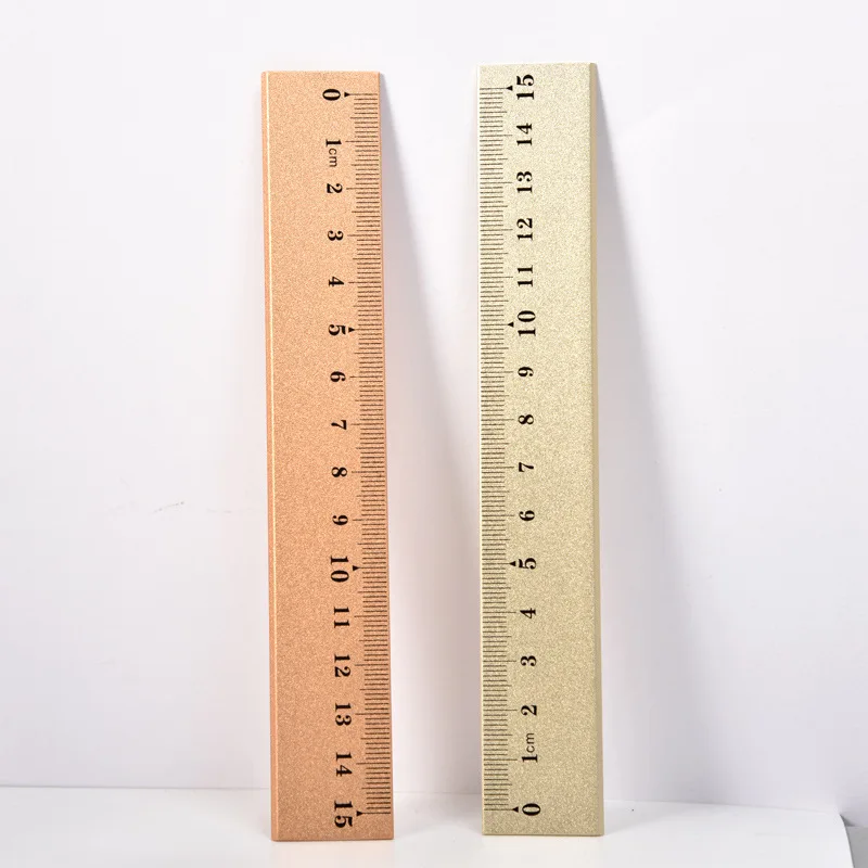 2019 Лидер продаж завод 15 см с металлическими заклепками; Туфли-лодочки сплав линейка цвета розового золота для High-End канцелярских принадлежностей