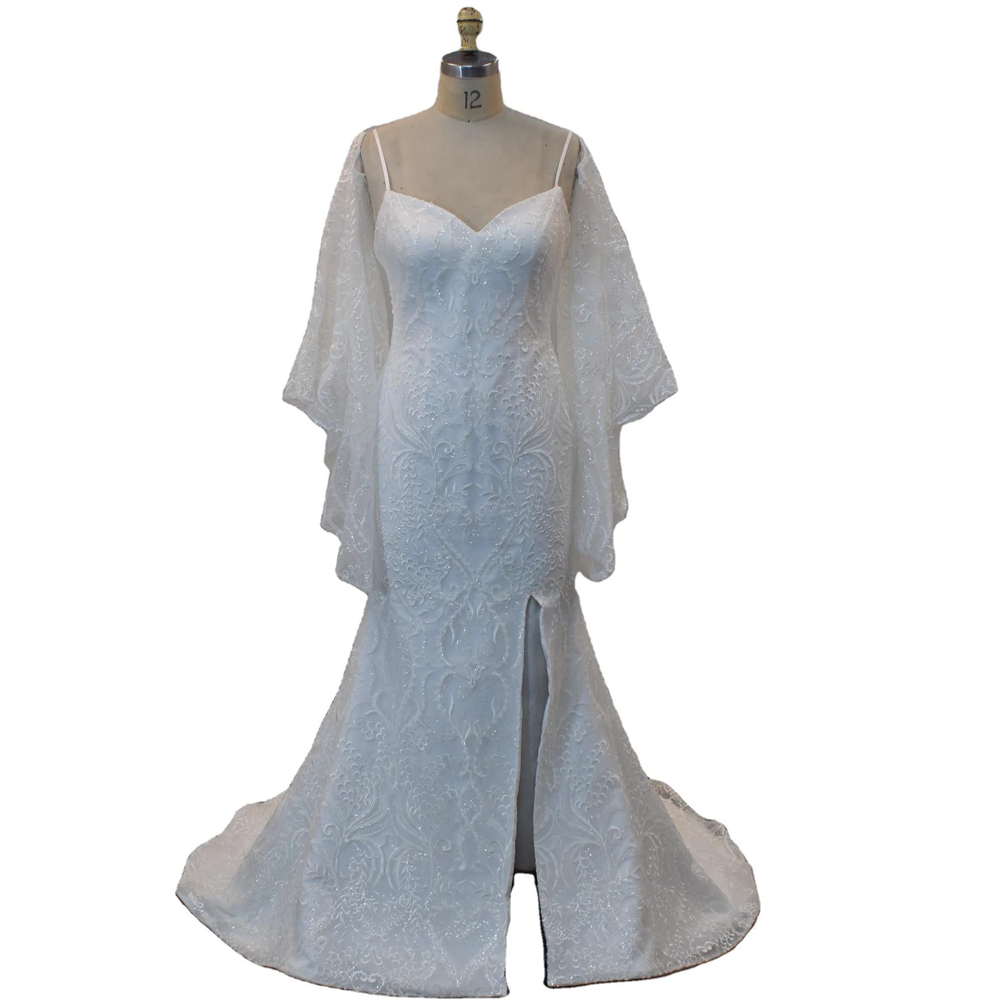 Vestido De Novia китайское белое свадебное платье со съемными рукавами 2024 кружевное для женщин