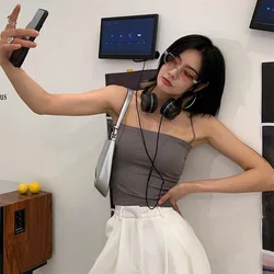 Летняя новая стильная женская кофта из ледяного шелка, длинное бесшовное латексное нижнее белье с накладкой на грудь и красивой спинкой