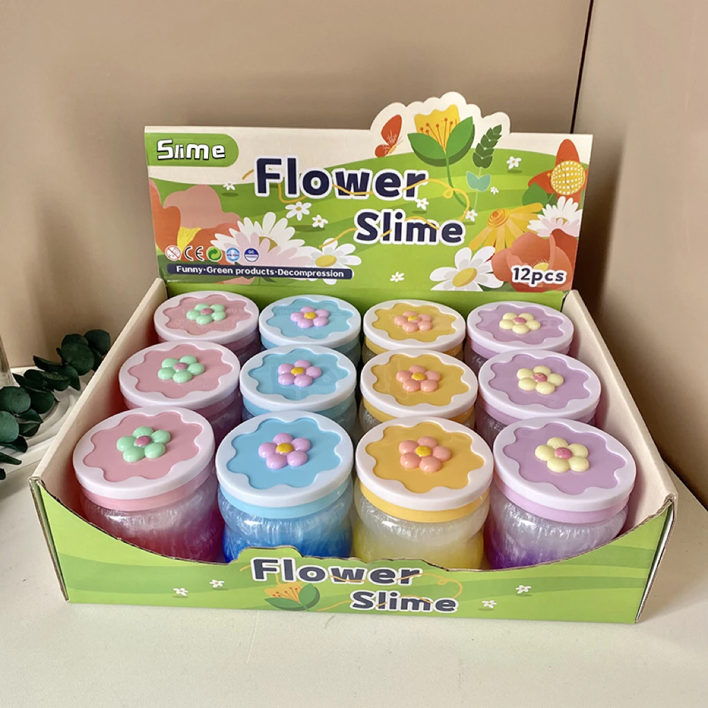 New Product Explosion Stress Relief Toys Aurora Gradients Slime 260g Glittering Crystal Clay