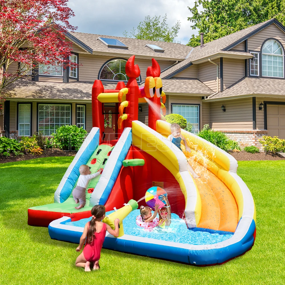Oxford Cloth Indoor Inflatable Bounce Castle Small Jump Inflatable House Castle Jumper Bounce House With Slide Home Use