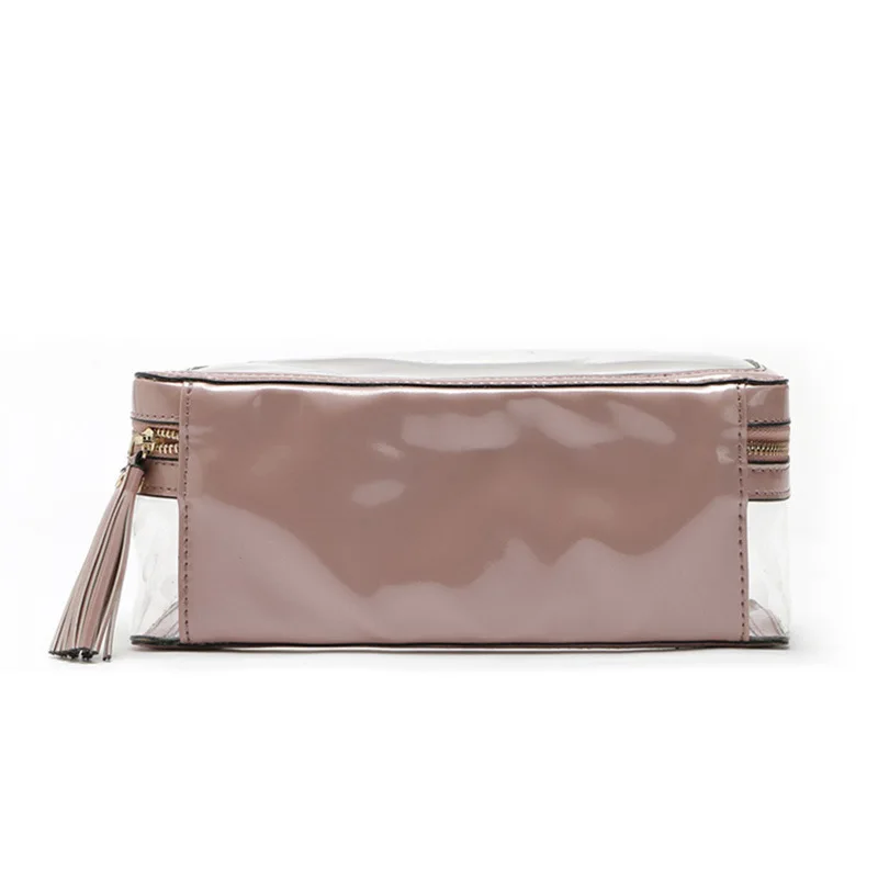 Custom Logo Carry on transparent travel toiletry Bag PVC cosmetic Bag with zipper