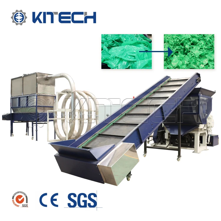 Europe Type 300-2000KG/H PP Jumbo Ton Bags PE Agricultural Film Recycling Plastic Shredder Machine