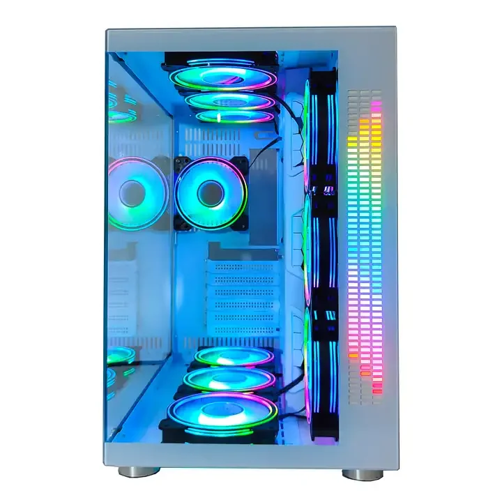 2023 High Quality Gaming PC Desktop Computer Gaming ITX Case wide cube Computer Case & Towers double chamber Cabinet
