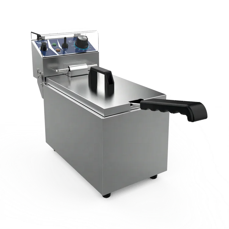 Коммерческая настольная электрическая фритюрница с краном 10 л