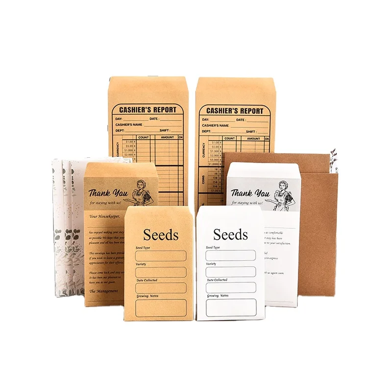 Wholesale High Quality Small Mini  Saving Eco Brown Kraft Paper Packet Envelope For Coin Seed Stamps Or Small Parts