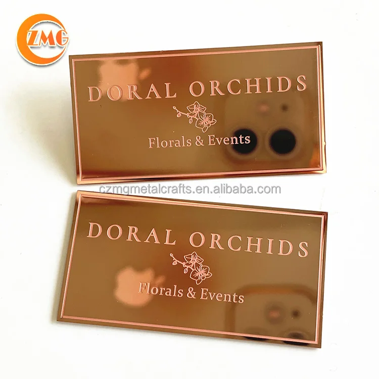 best selling photo etched brass logo plate unique small rectangle customized 3d metal sticker