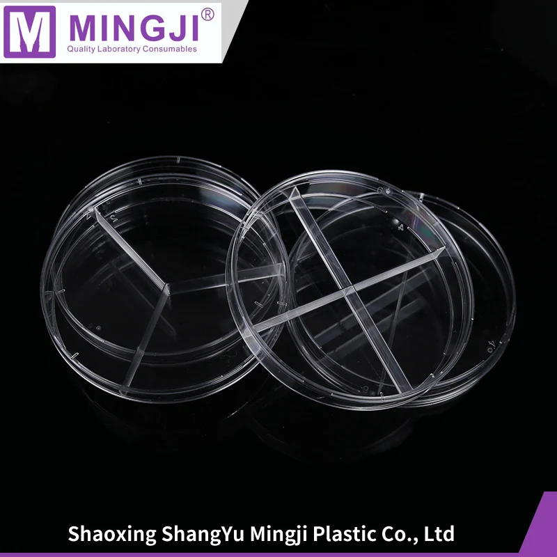 Manufacturer Outlet Laboratory Use 3 Lattices Round 90 Mm Petri Dish