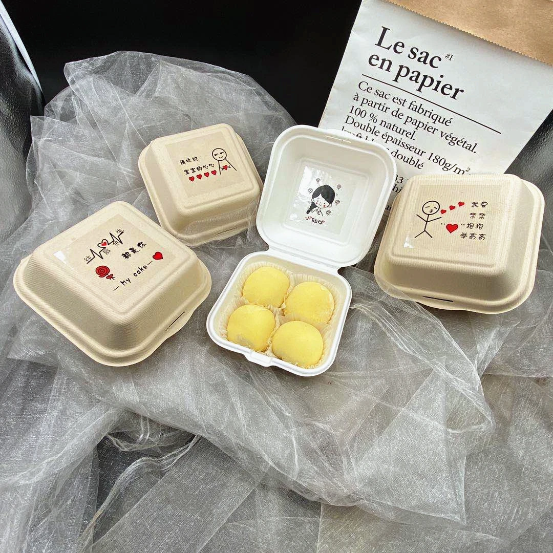 microwavable food grade restaurant disposable clamshell take away lunch food meal hamburger plastic packaging boxes