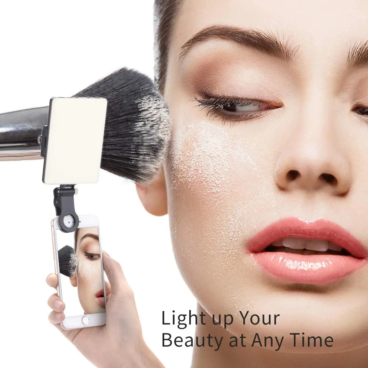 Front & Back Clip Adjusted 3 Light Modes for Phone 60 LED High Power Rechargeable Clip Fill LED Video Light