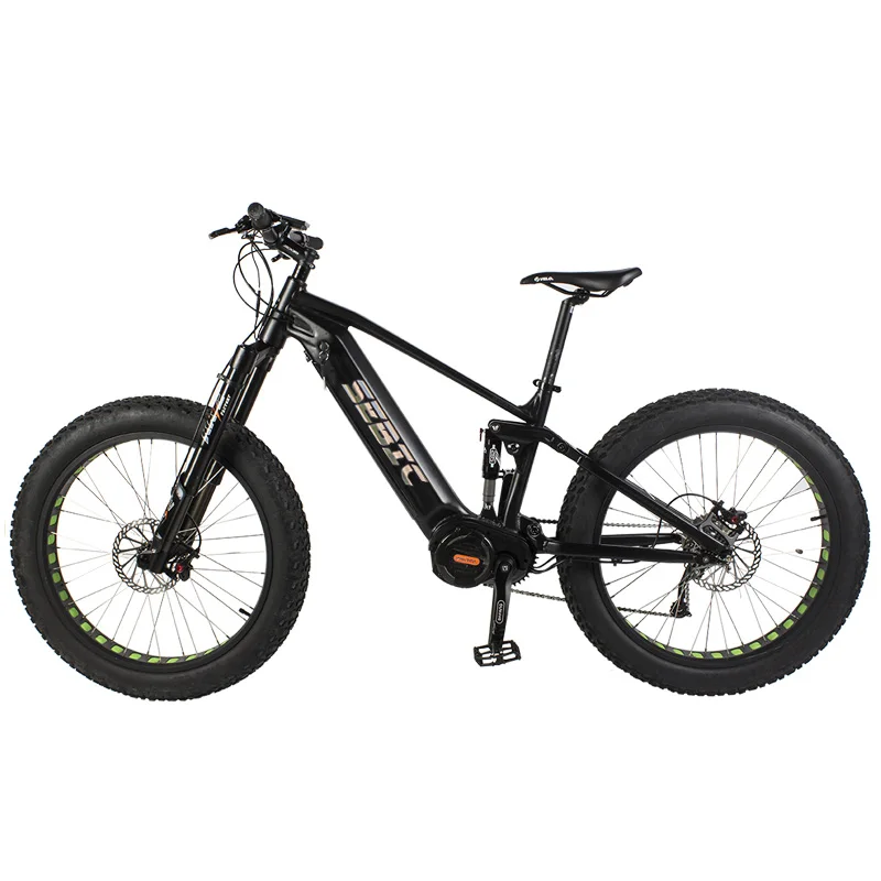 
2021 the latest top quality full suspension fat tyre electric bike 48v mid drive motor 1000W mountain fat tire electric bike 