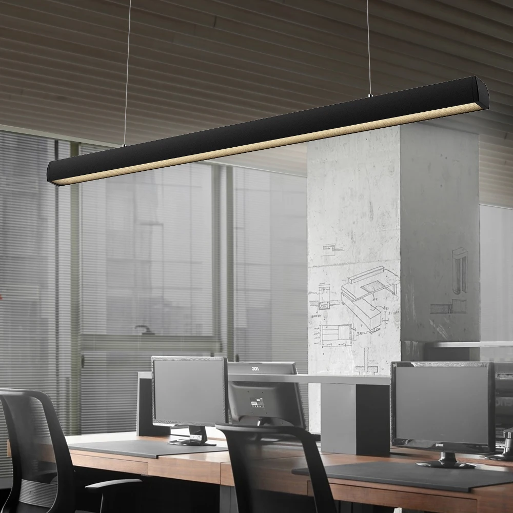 Surface Mounted Pendant Hanging Line Trunking Lamp 2FT 4FT Office Commercial LED Linear pendant Light lamp chandelier