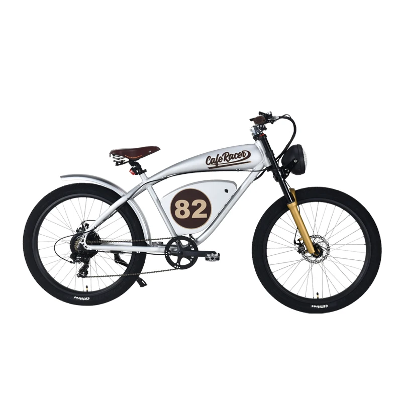 Newest model  26inch tire electric bicycle 48v 750w chopper beach cruiser e bicycles electric fat bike
