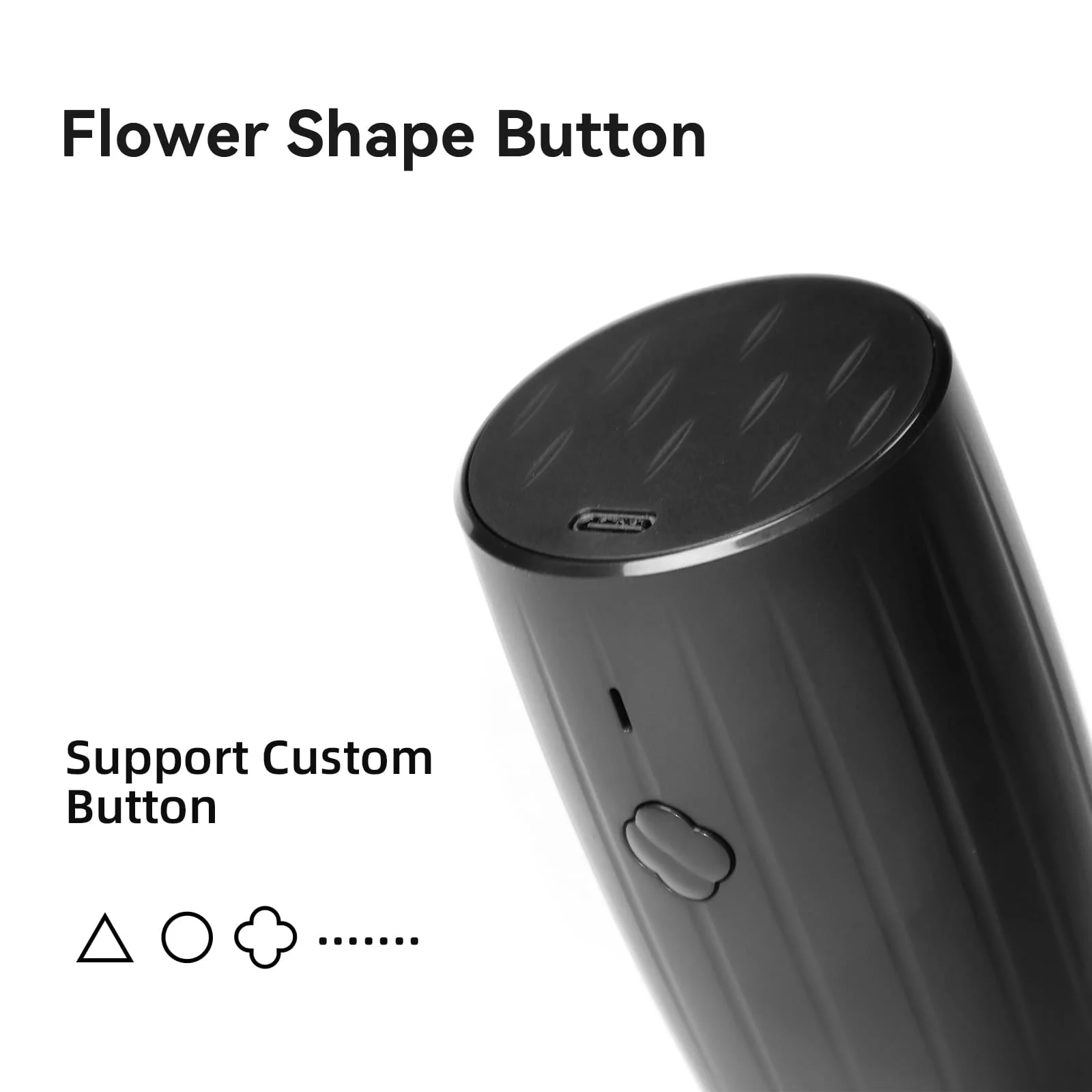 Flower Shape Button One Hand Operated Rechargeable Electric Salt and Pepper Grinder Set Automatic pepper Mill with LED Light