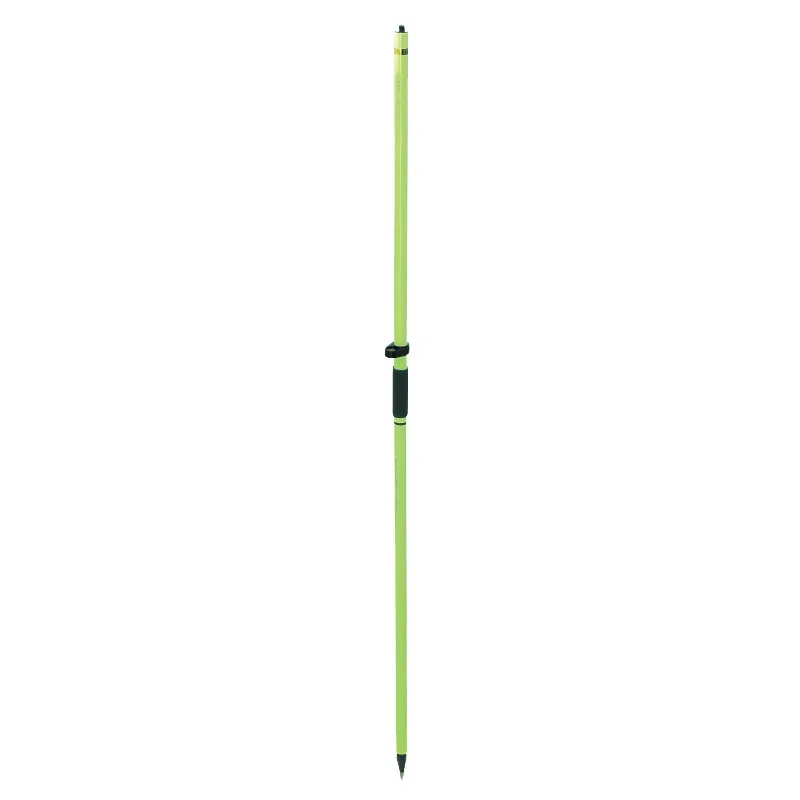 GLS20 Fluorescent green Aluminum Prism pole,Land GNSS Surveying 2m GPS Poles,2-Meter Telescopic Rover Rod for survey equipment