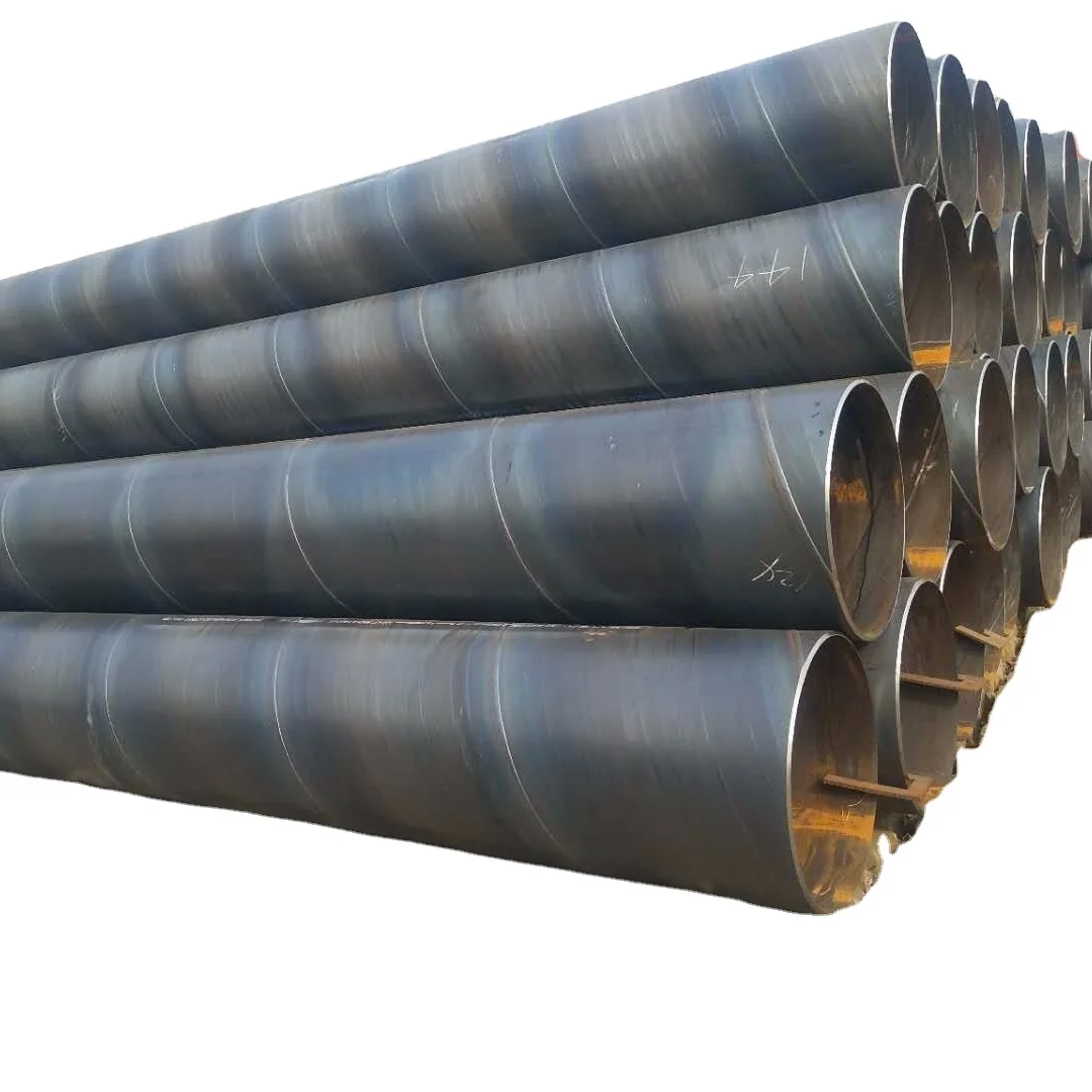 EN10025 S355 Construction Used Black Spiral Carbon Welded SSAW Steel Pipes