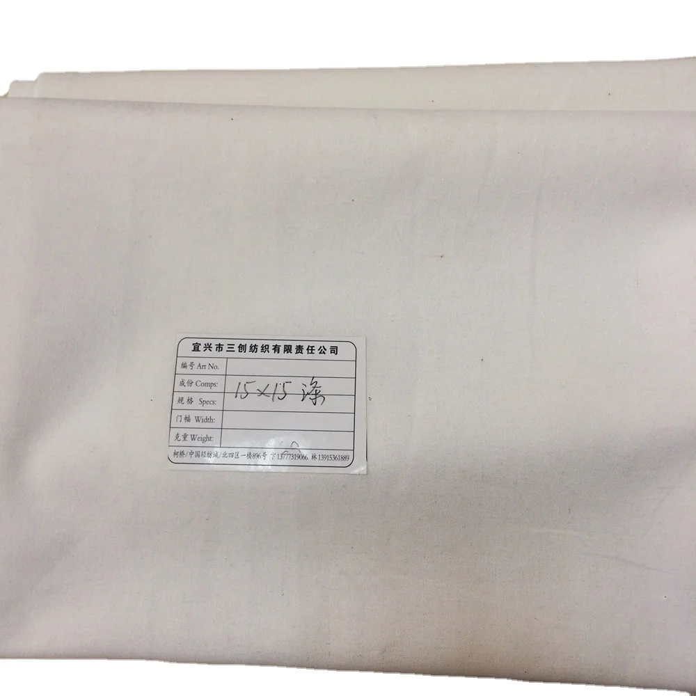 Factory direct flax linen blend woven greige fabric for cloth