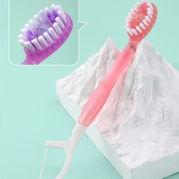 Toothbrush manufacturer private label adult plastic tooth brushes wide head  wheat straw handle toothbrush