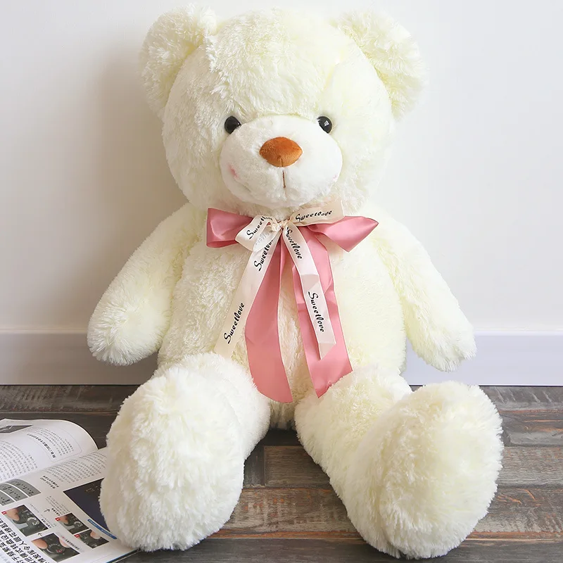 valentines stuffed animal Red Heart Teddy Bear Stuffed Plush Toys With Embroidery Logo And Feet