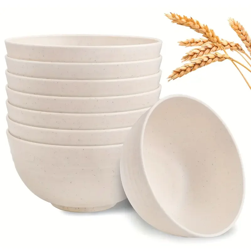 Customizable Disposable Biodegradable Microwave round Rice Husk Fiber Soup/Salad Bowl for Parties and Restaurants