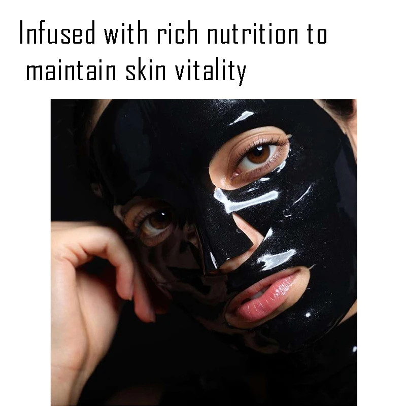 100% Natural Mask Sheet Custom Black Collagen Face Mask for Skin Clean