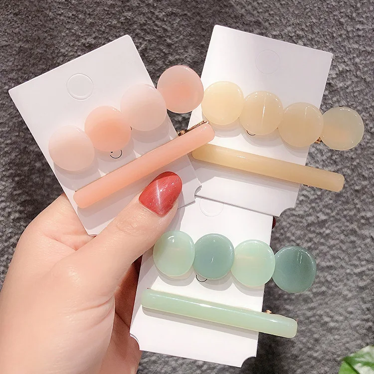 New Design 2pcs/set acrylic hair clips accessories jelly alligator Hair Clips ins barrette hair clips for ladies bows for girls