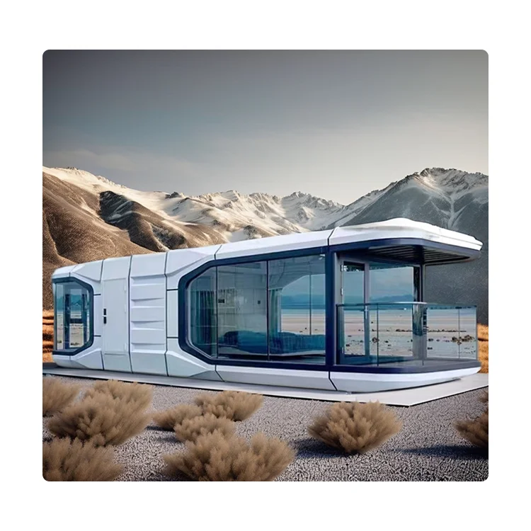 Tiny Trailer Portable Prefabricated Prefab House Foldable Steel Capsule Container Cabin Mobile Modular Housing