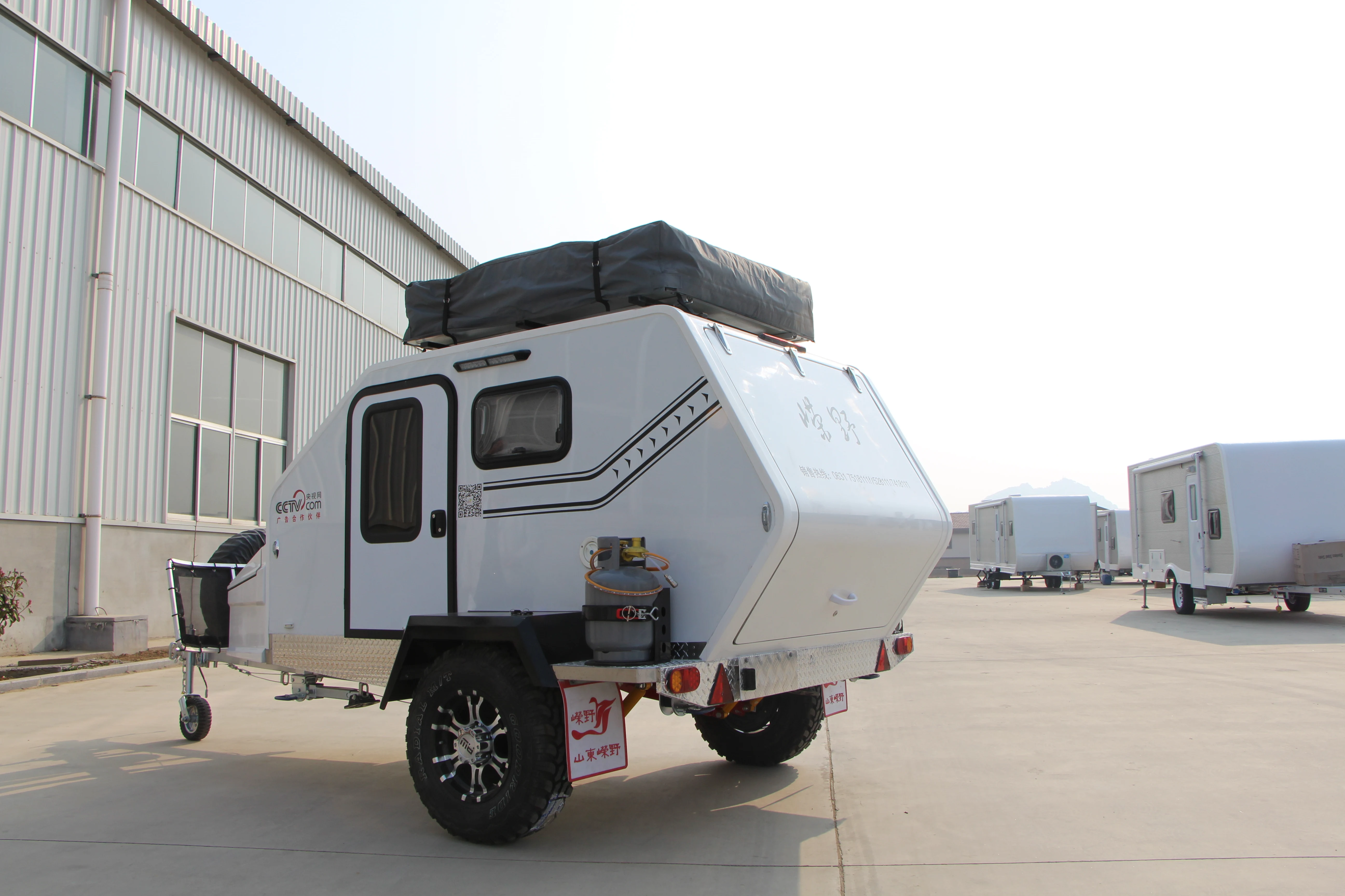 Small Size Campers Caravans With Fiberglass Toolbox