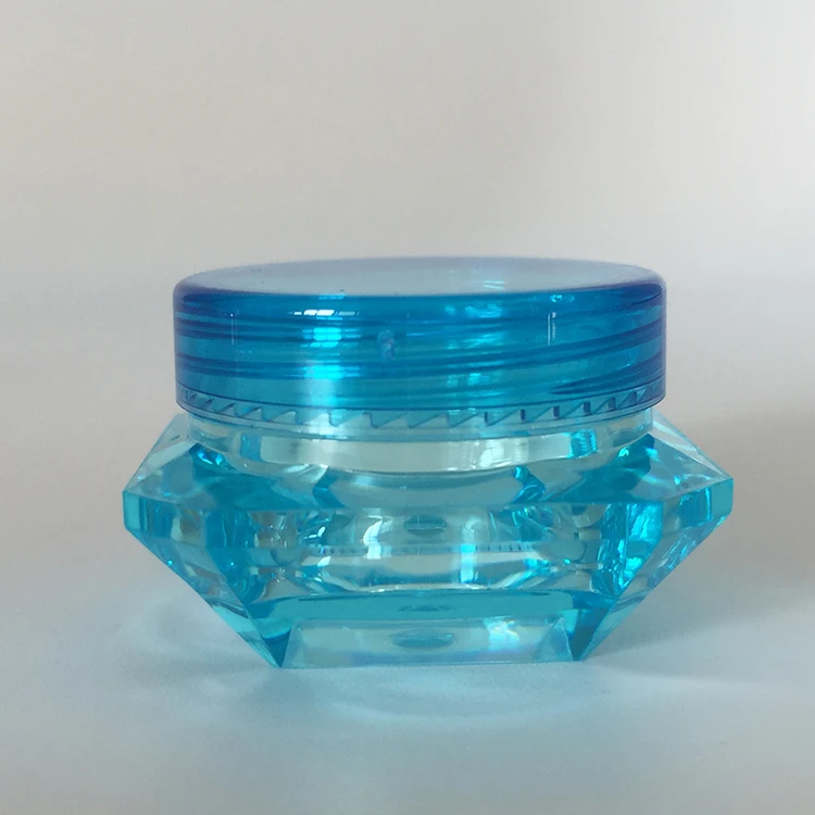 Plastic Small Diamond 5g 5ml Cosmetic Jar for Lotion, Creams, Toners, Lip Balms, Makeup Samples, BPA free Container Case