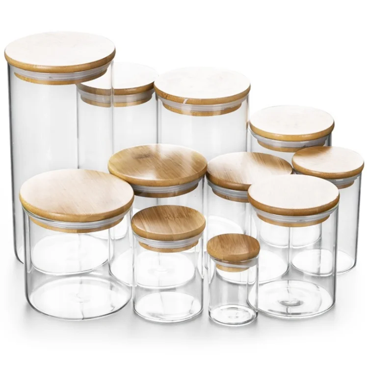  220ML High Borosilicate Candle Glass Jar Clear Empty with