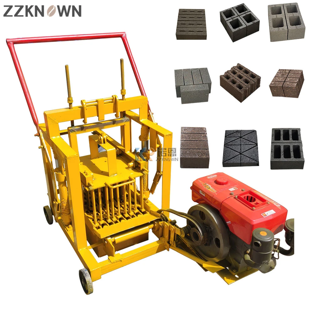 Diesel Engine Concrete Cement Block Making Machine Price Automatic Hollow Clay Brick Making Machinery