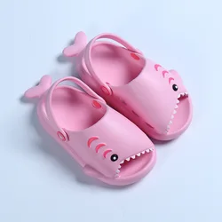 hot sale shark  latest design kids slippers summer kids house slippers